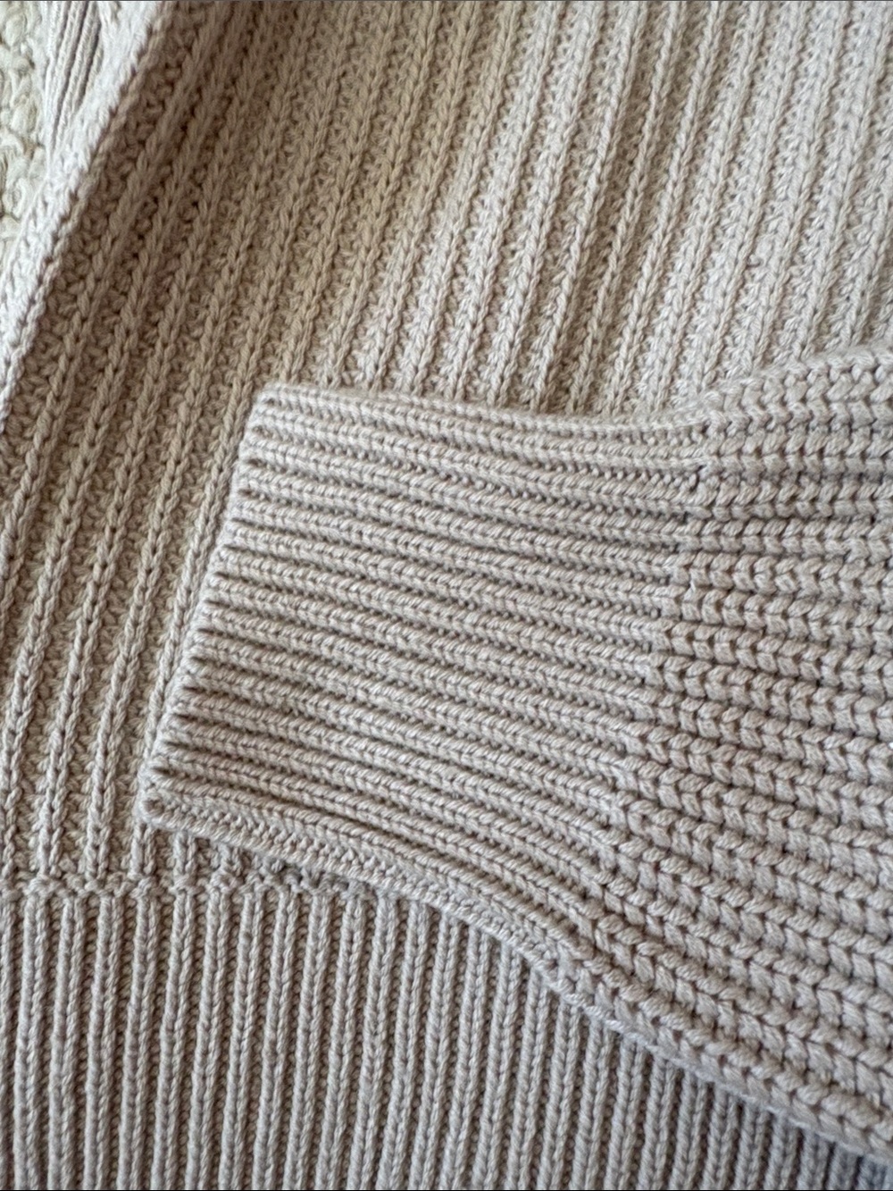 H&M Beige Ribbed Button-Front Cardigan - Picture 5 of 6